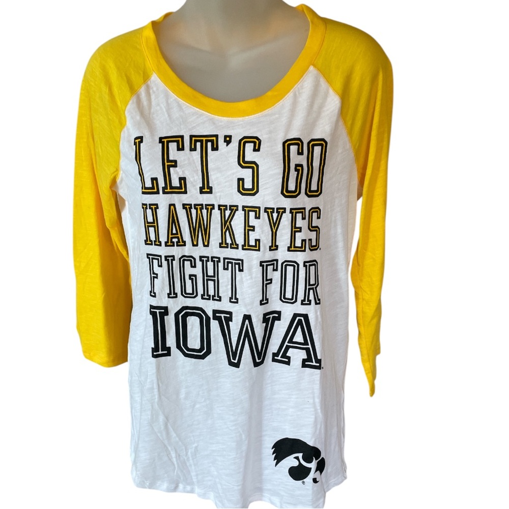 Iowa Hawkeyes football shirt NWT size large Victoria Secret Pink